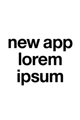 Storyboard image for the ad's opening text that says 'new app lorem ipsum'.